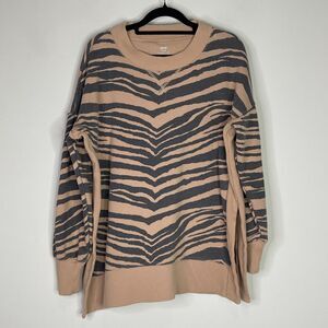 Aerie Good Vibes Tiger Stripe Oversized Sweater Women's Size Small
